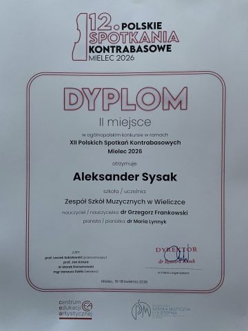 Aleksander Sysak dyplom